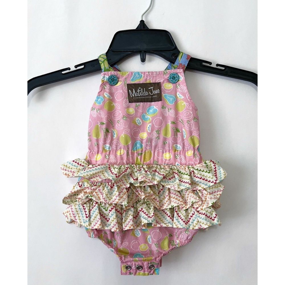 Matilda Jane Ruffle Lemon Bubble One Piece Body Suit 3 months NWOT - Picture 1 of 4
